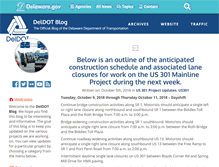 Tablet Screenshot of blogs.deldot.gov